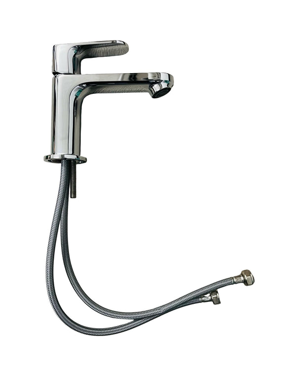 hansgrohe Waschtischarmatur Rebris S Wasserhahn 80 mm Bad mit Zugstange Chrom