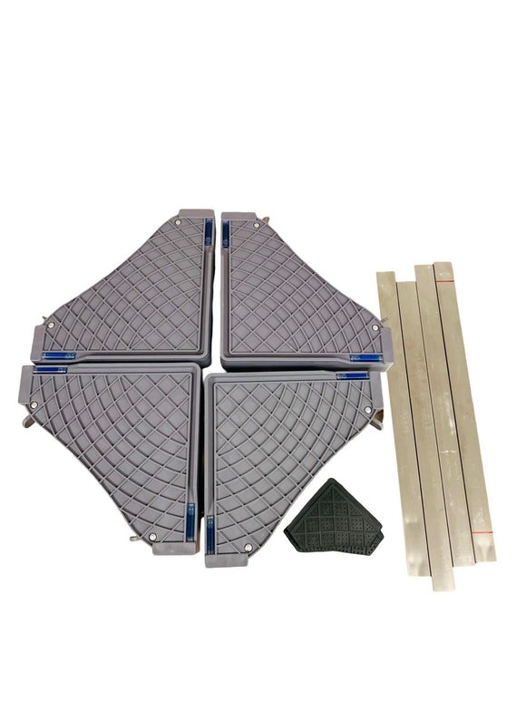 NIUXX Waschmaschine Sockel Untergestell mit 8 Füßen+4 Räder 42-66cm verstellbar