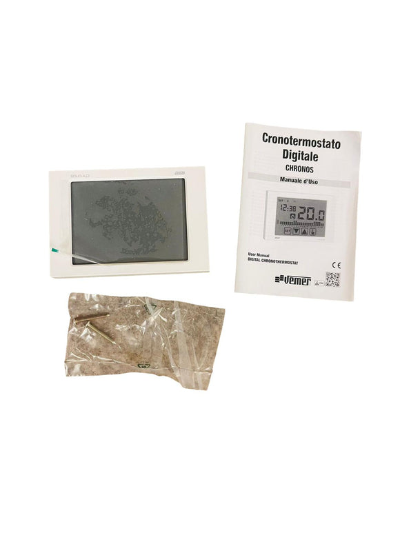 VEMER VE451100 Chronos Digital Heizungsthermostat Touchscreen-LCD-Anzeige Weiß