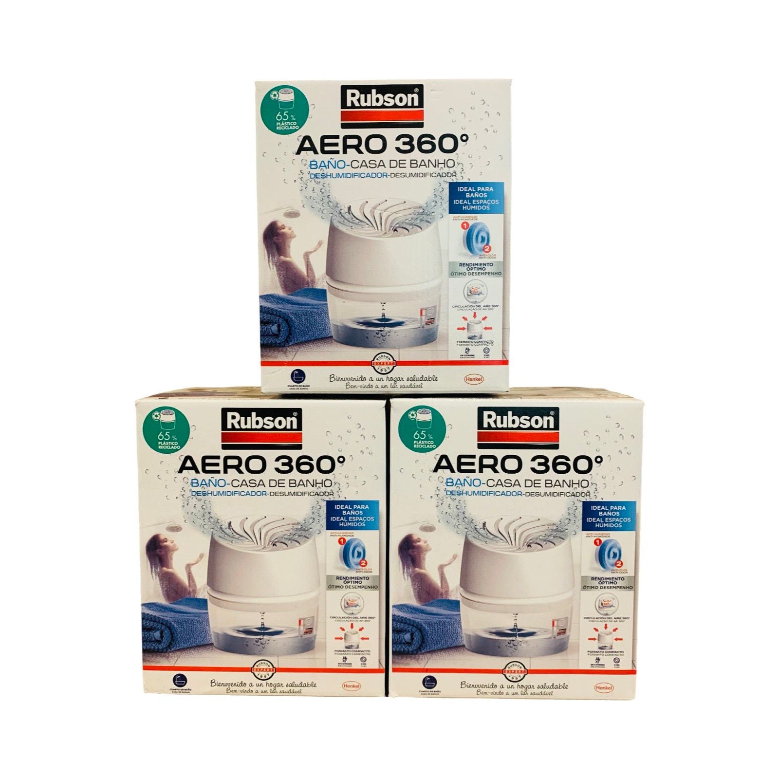 3er Set Rubson AERO 360 Raumentfeuchter Luftentfeuchter Entfeuchter Kondensation