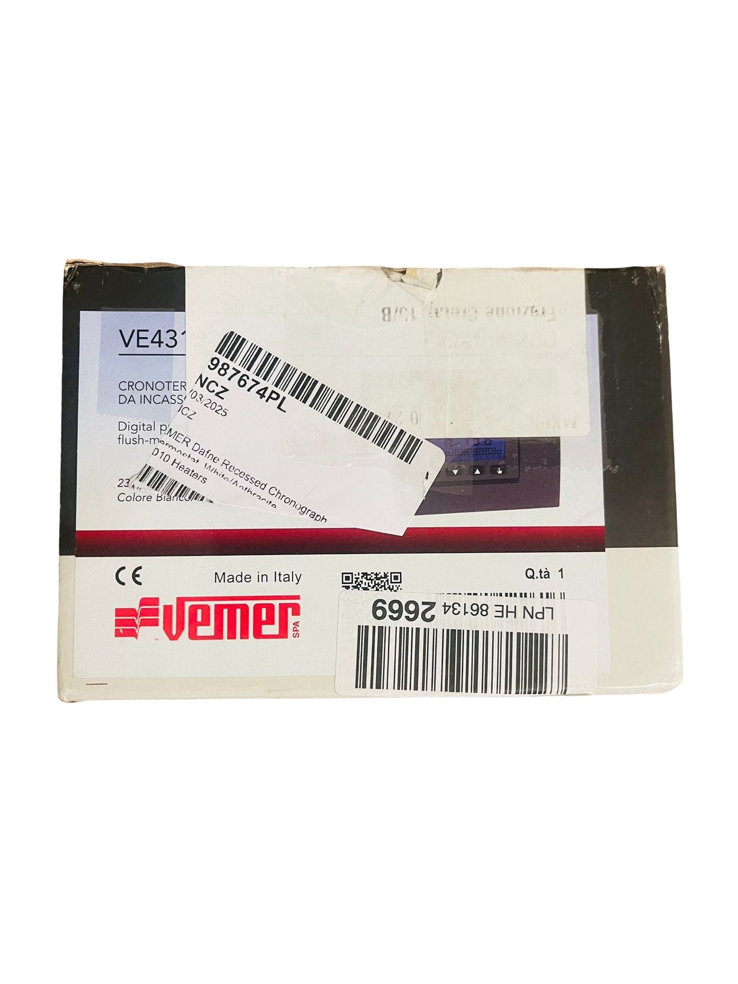 Vemer VE431300 Dafne Einbau-Chronothermostat Anthrazit