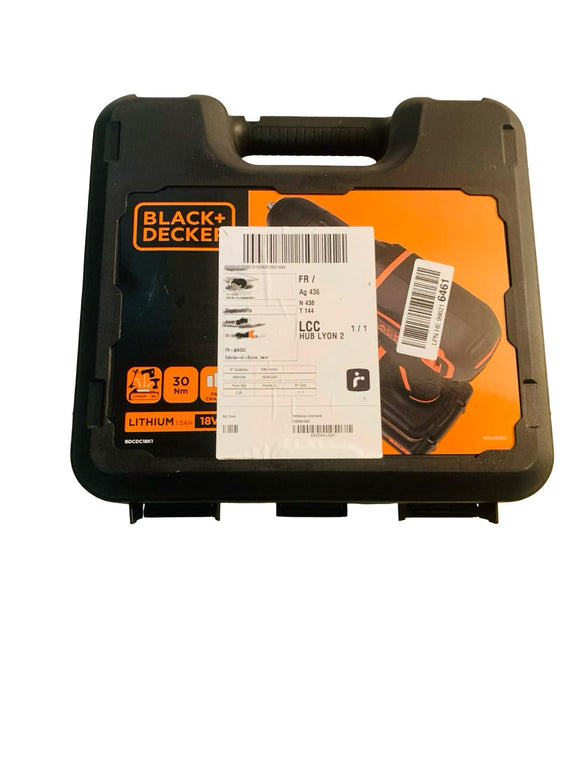 Black+Decker Akku-Bohrschrauber 18V BDCDC18K mit Akku und Ladegerät im Koffer