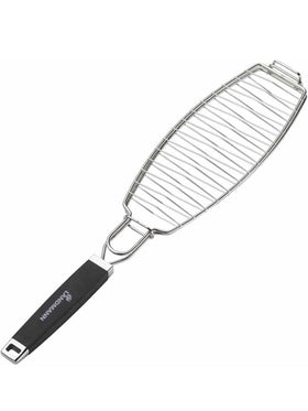 LANDMANN BBQ-Fischgrill aus reinem Edelstahl Fischbräter Zange 55,5 x 12 x 3 cm