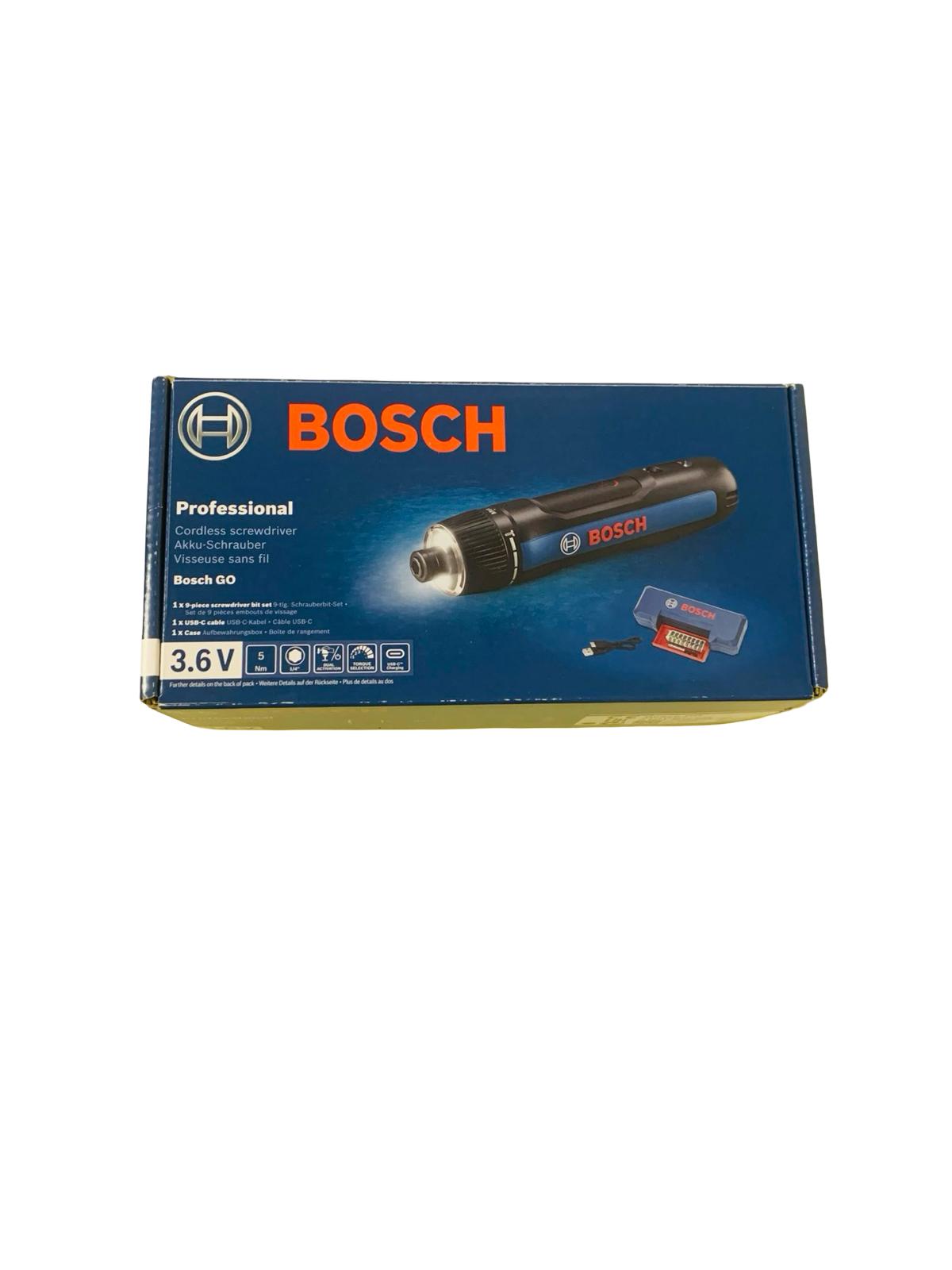 Bosch Professional Akkuschrauber Bosch GO 3 mit Koffer 8-teiligem Bit-Set