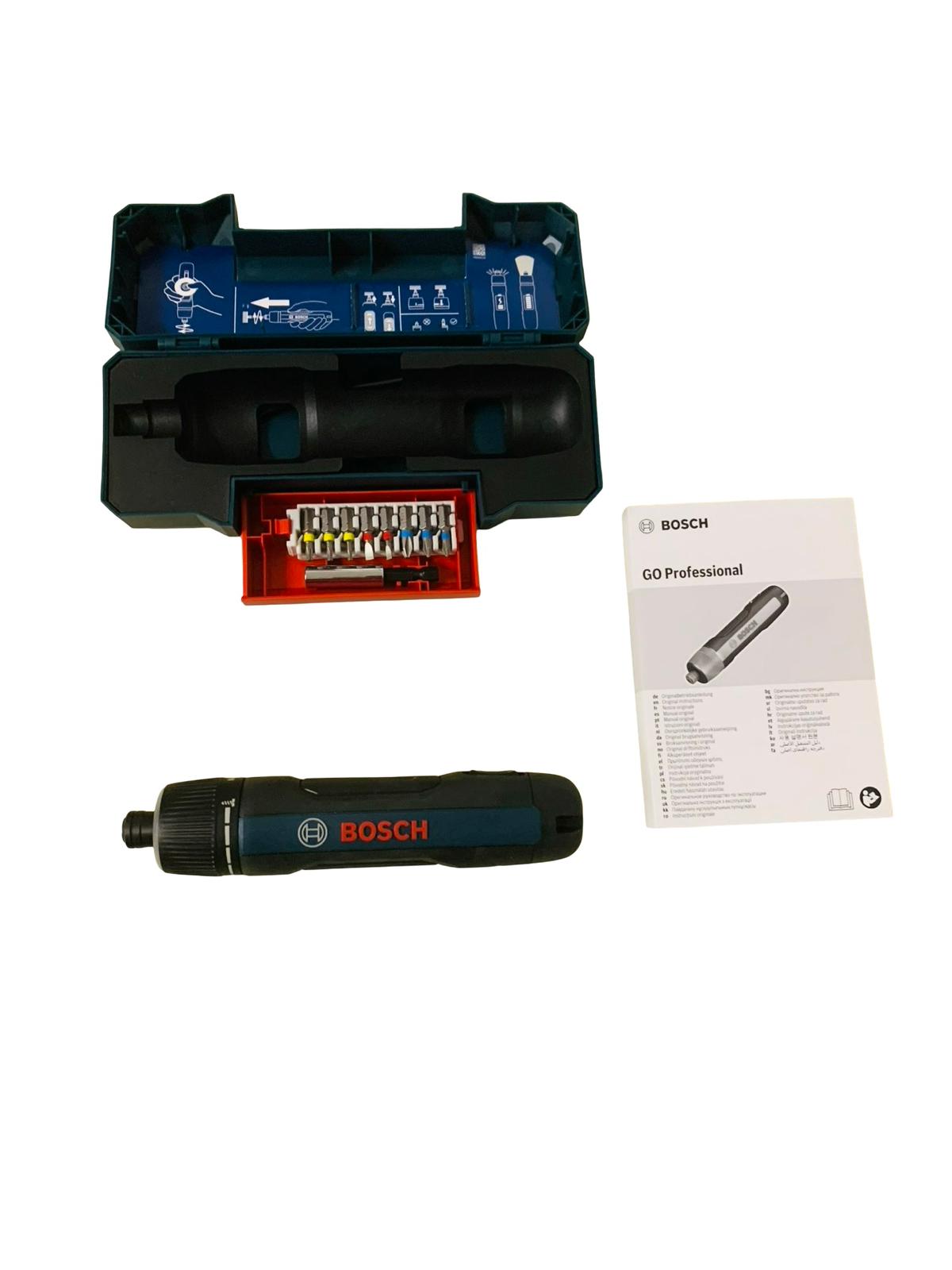 Bosch Professional Akkuschrauber Bosch GO 3 mit Koffer 8-teiligem Bit-Set DEFEKT