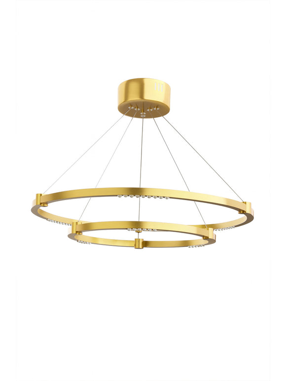 Deckenlampe Deckenleuchte LED Gold 50W 3000K Warmweiß 3200 Lumen Deko Elegant