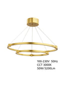 Deckenlampe Deckenleuchte LED Gold 50W 3000K Warmweiß 3200 Lumen Deko Elegant-3