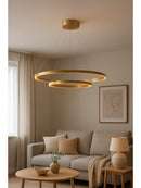 Deckenlampe Deckenleuchte LED Gold 50W 3000K Warmweiß 3200 Lumen Deko Elegant-2