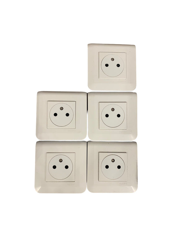 LEGRAND – Mosaic Aufputz-Erdungssteckdose – 2P+T Steckdose Abdeckplatte 5er Set