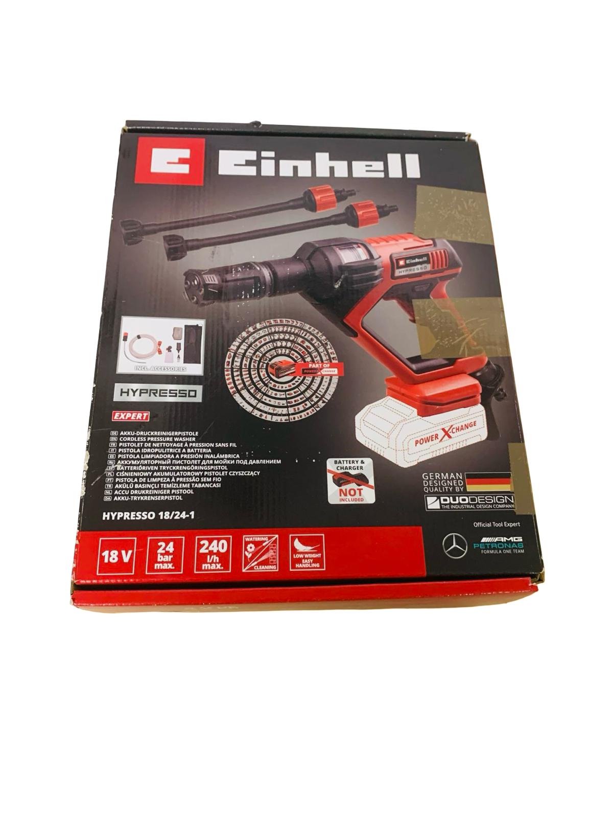 Einhell Akku-Druckreinigerpistole HYPRESSO 18/24-1 240 L/h 18V mit Zubehör