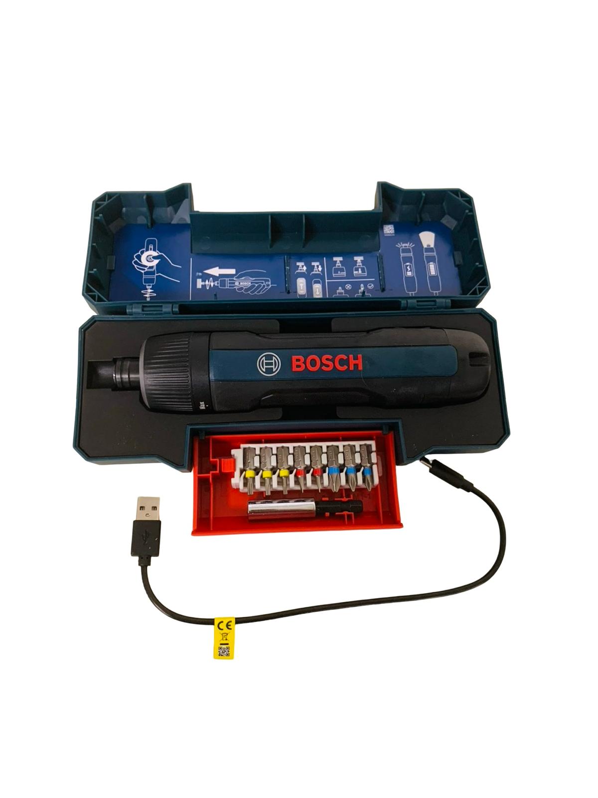 Bosch Professional Akkuschrauber Bosch GO 3 mit Koffer 8-teiligem Bit-Set