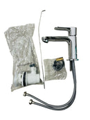 hansgrohe Waschtischarmatur Rebris S Wasserhahn 80 mm Bad mit Zugstange Chrom-2