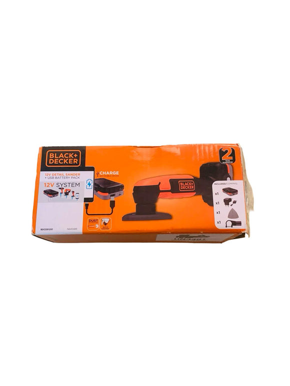 BLACK+DECKER Akku-Detailschleifer Dreieckig 89 mm 12 V mit Tasche DEFEKT