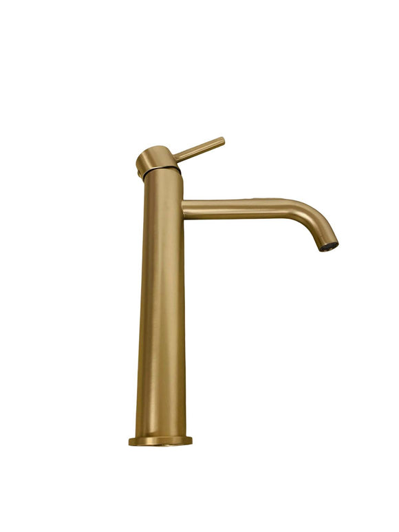 Rea Waschtischarmatur LUNGO BRUSH GOLD HAUT Wasserhahn Badarmatur aus Messing