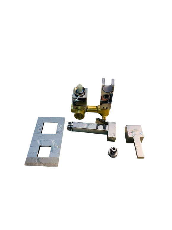 Ibergrif M22011 WC-Bidet Handbrause Set mit Dusche und Halter Unterputz Eckig