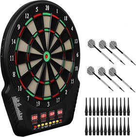 Elektronische Dartscheibe Profi Set mit 4 LCD-Anzeigen 16 Spieler