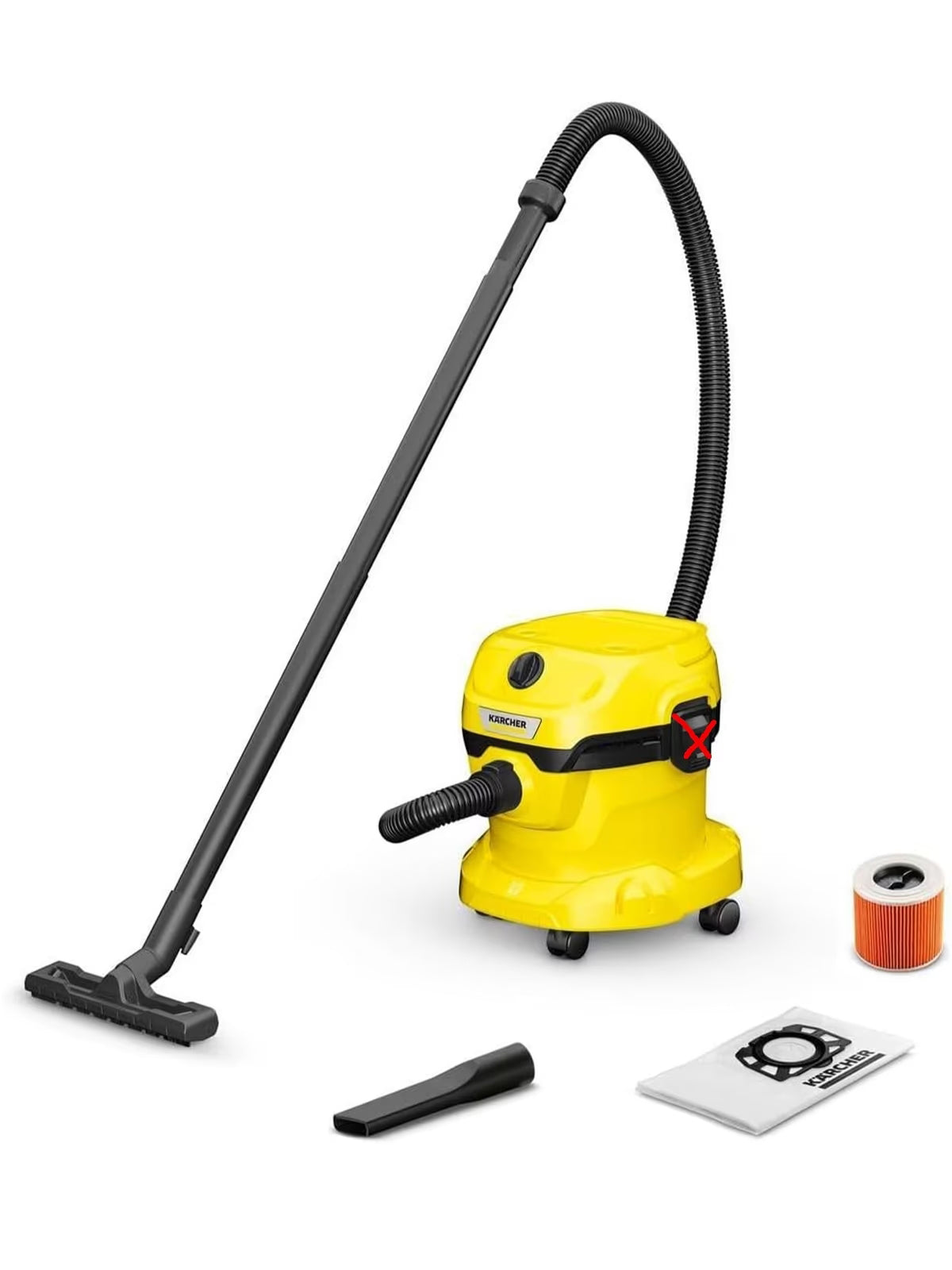 Kärcher Nass-/Trockensauger WD 2 Plus V-12/4/18/C 1000 W mit Zubehör