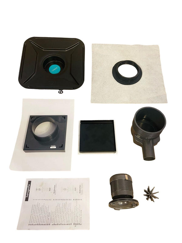 hansgrohe 56249670 RainDrain Point Punktablauf 150/150 Rückseitig Befliesbar