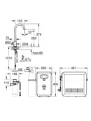 Grohe BLUE Professional C-Auslauf Kit mit Bluetooth und WiFi Supersteel 31302DC2-3