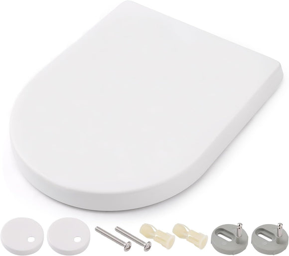 Himimi Toilettendeckel WC Sitz mit Absenkautomatik Toilettensitz D-Form
