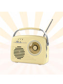 EASYmaxx Design Radio im 50's Retro Style Bluetooth-Technologie Tragbar USB AUX-5