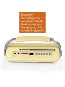 EASYmaxx Design Radio im 50's Retro Style Bluetooth-Technologie Tragbar USB AUX-3