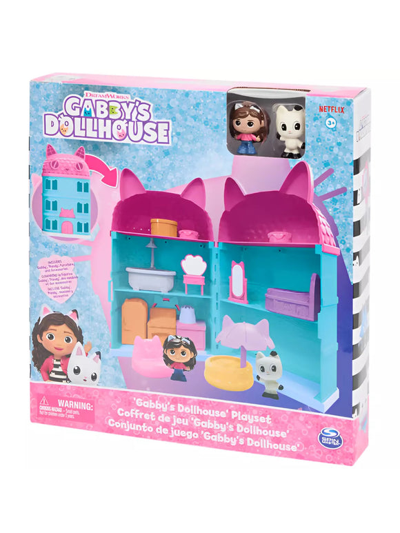 Gabby's Dollhouse Puppenhaus-Spielset mit 2 Minifiguren 16-teilig Spin Master