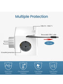 Steckdosenwürfel mit 3 Steckdosen & 3 USB-Anschlüssen & einziehbares USB-C-Kabel-3