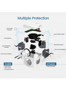 Steckdosenwürfel mit 3 Steckdosen & 3 USB-Anschlüssen & einziehbares USB-C-Kabel-9