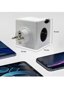 Steckdosenwürfel mit 3 Steckdosen & 3 USB-Anschlüssen & einziehbares USB-C-Kabel-6